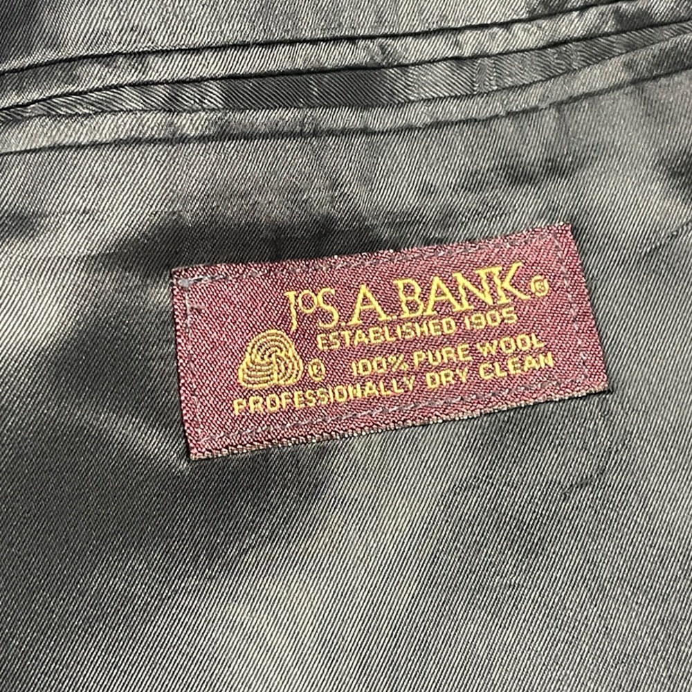 Jos A Bank Corporate Collection 43T‎ Blazer Grey Glen Plaid Pure Wool Sport Coat - Picture 3 of 14